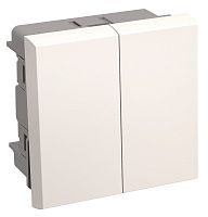 Выключатель для кабель-канала IEK Праймер 2-кл. 2 мод. белый картинка